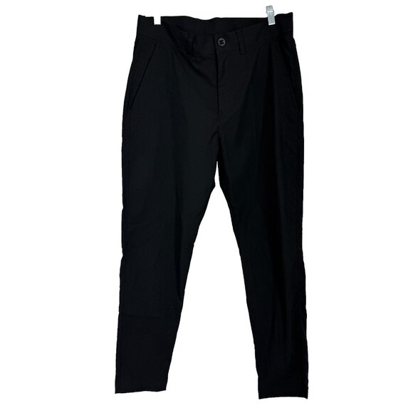 Lululemon Men 31 ABC Slim Pants Tapered Leg Black Stretch Performance Travel - Picture 1 of 8